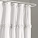 Lush Decor Darla Ruched Floral Bathroom Shower Curtain, 72” x 72”, White