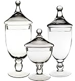 CYS® Apothecary Jar Candy Buffet with Lid, Set of 3