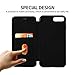 iPhone 7 Plus Flip Case, ALYEE Flexible PU Leather + TPU Material Phone Cases with Card Holder Anti-Slip Anti-Scratch Protective Case Cover 5.5inch for iPhone 7plus Cases (Matte Black)