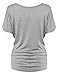 MBJ WT817 Womens Dolman Drape Top with Side Shirring XXL Heather_Grey