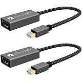 Thunderbolt to HDMI Adapter iVanky 2-Pack Super Slim Mini DisplayPort to HDMI Adapter for Microsoft Surface Pro/Dock, Apple MacBook Air/Pro, Monitor, Projector or More - Nylon Braided, Space Grey