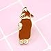 ink2055 Cartoon Dog Paw Enamel Brooch Pin Badge for Denim Jacket Backpack Badge Brooches Jewelry Decor - Brown