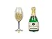 ZOOYOO Party Balloons Champagne Bottle Goblet Balloons For Party,Anniversary,Engagement Decorations,40