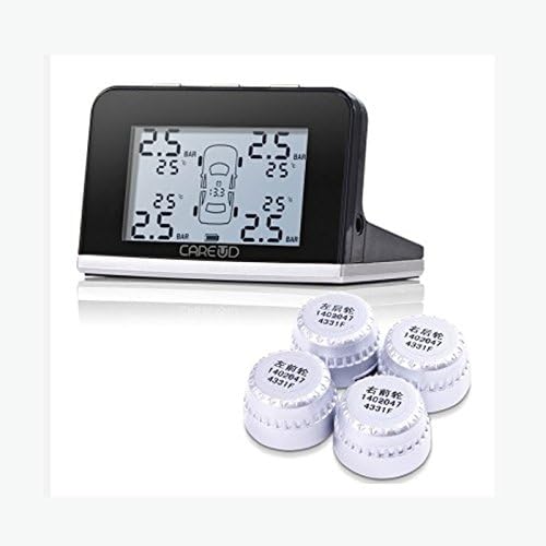 AUTOADAS U800W car tpms solar engery LCD tyre pressure monitoring system PSI/BAR 4 external sensors