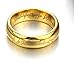 Elove Jewelry 6mm Tungsten Ring Gold Plated Rings