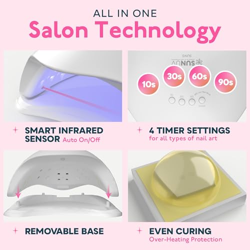 SUNUV SUN5 UV LED Nail Dryer Smart Nail Dryer 2.0 for Gel Polish with Timer, Sensor and LCD Screen at Home and Beauty Salon