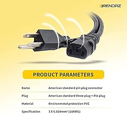 BRENDAZ Compatible Bose S1 Pro Power Cord - 3-Prong