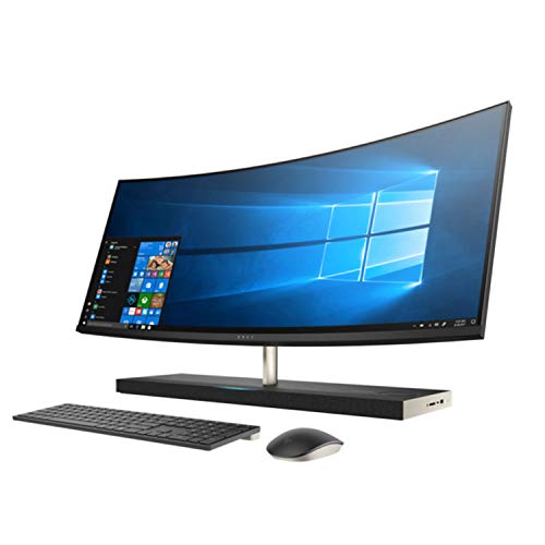 HP Envy 34 Curved Premium All-in-One AIO Desktop (Intel 8th Gen i7-8700T 6-Core, 16GB RAM, 1TB HDD + 256GB PCIe SSD, GeForce GTX 1050 4GB, 34 inch Curved QHD 3440 x 1440, WiFi, Bluetooth, Win 10 Home)