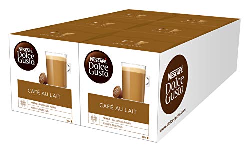 NESCAFÉ Dolce Gusto Café au Lait 96 Kaffeekapseln (ausgewählte Robusta Bohnen, Leichter Kaffeegenuss mit cremigem…