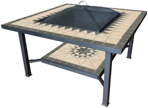 Benross Gardenkraft 19740 Gartentisch Mit Feuerstelle 76 2 Cm Amazon De Garten