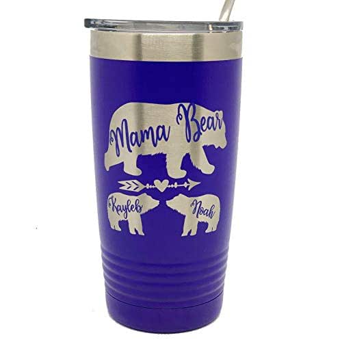 Amazon.com: Mama Bear Tumbler With Optional Cubs on the Front 20oz or
