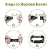 Letsfit Replacement Bands for Fitness Tracker ID115U HR, ID115U HR Accessory Bands, Adjustable Replacement Straps, 3 Pack (Black, Pink, Purple)