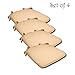 Comfort Classics Set of 4 16W x 17Dx 1.5H Spun Polyester Outdoor SEAT Cushion in Husk Texture Birch Inc.