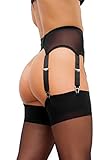 Thigh High Plain Black Stockings for Garter and Suspender Belts Veneziana Sheer Beige