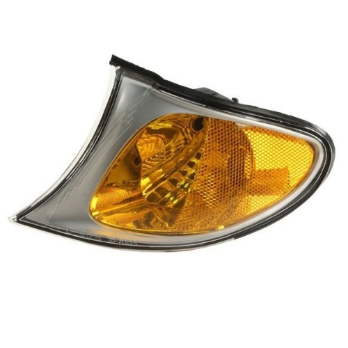 2002-2003-2004-2005 BMW E46 3-Series 320i 325i 330i 4-Door Sedan & Wagon Corner Park Light Turn Signal Marker Lamp (with Chrome Trim) Left Driver Side (02 03 04 05)