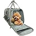 Mr. Peanut's Airline Approved Soft Sided Pet Carrier - Luxury Travel Tote with Premium Self Locking Zippers - Plush Faux Fleece Bedding with a Sturdy Plywood Base, 18LX10WX11 H (Sunset Gray)