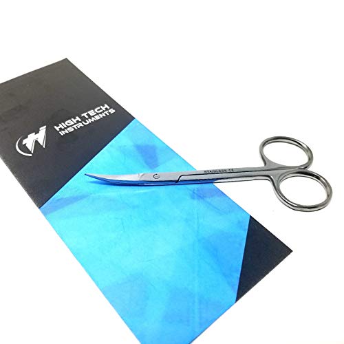 HTI BRAND Iris Micro Dissection Lab Sharp Scissors, Curved, 4.5" (11.43cm) Fine Point , Stainless Steel (Pack of 3) - Thumbnail 2