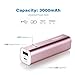 Portable Charger,Mopower 3000mAh Power Bank Lipstick-shaped Aluminum Metal External Backup Battery Pack for iPhone 6 4 5S 4S, iPad ,Galaxy S6 Note 3, iPod,HTC,Sony,LG, Mobile Digital Devices (Pink)
