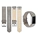 iGK For Fitbit Charge 2 Bands, Genuine Leather Replacement Bands for Fitbit Charge 2 Matte Grey