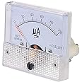 YXQ DC 0-100uA Analog Current Panel 85C1 Amp Ammeter Gauge Meter 2.5 Accuracy for Auto Circuit Measurement Tester (DC 100uA)