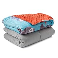 Sweetzer & Orange Weighted Blanket for Kids 5lbs Heavy Blanket, Best for 42-63lb Children - Warming and Cooling Weighted Comforter with Minky Cover (5lb, Sleepy Animals)