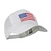 6 Panel Mesh American Flag White Patch Cap - White W38S61E