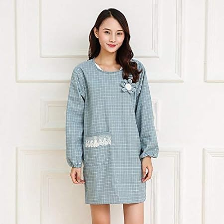 Küchenschürze mit Ärmeln wasserdicht und ölbeständig Schürze langärmelige Kittel Erwachsene weibliche Korsett Kleid Anti Koch