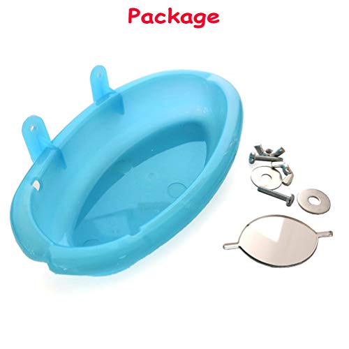 Bonaweite Bird Bathroom Accessory for Pet Parrots, Bird Cage Parrot Supplies Bathing Tub Bath Box with Mirror for Birds