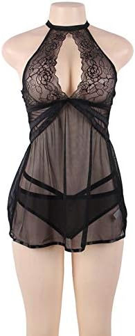 vhidfsjgdsfik Strip steel chest pad garter nightdress bottom buckle buckle design bodysuit Europe and the United States new R-1 black XL