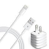 Lightning Cable, USB Wall charger with 10ft USB to Lightning Cable for Apple iPhone 7/7 plus/6/6s/se/5s/5c/5,iPad Air,Mini/iPod (10ft Cable Wall Adapter White)