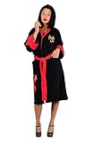 DC Comics Harley Quinn Bombshell Ladies Fleece Robe (One Size) Black