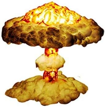 LYB 3D Mushroom Cloud Explosion Lamp, Nuclear Explosion Atomic Bomb Model Volcano Decoration Lamp, LED Decorative Art Table Lamp