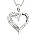 Womens Matching Heart Jewelry Set, Silver Necklace, Earrings, and Ring for Wife or Girlfriend
