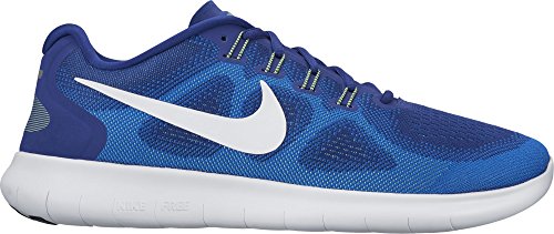 Men's Nike Free RN 2017 Running Shoe Deep Royal Blue/White/S