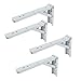 uxcell 4pcs Right Angle Spring Loaded Folding Support Shelf Bracket 8