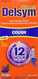 Delsym 12 Hour Cough Relief Alcohol Free Grape Flavored Liquid Cough Suppressant 5 Ounce Bottle (Pack of 2)