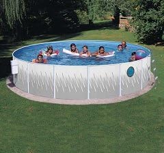 Splasher 15ft Round 42" Galv. Steel Above Ground Pool w/Pump and Filter and Ladder