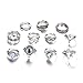 11 Pcs Vintage Women Mid Ring Set Flower Love Heart Rhinestone Joint Knuckle Nail Midi Ring Set …
