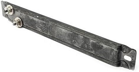 Chromalox 129840 1-1/2" Wide Strip Heater - OT-1807, 2 Offset Terminals, One End, 17-7/8" x 1-1/2" x 3/8", 750W, 240V, Chrome Steel Sheath