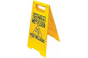 CORTINA SAFETY PRODUCTS Cortina Lamba 2x4 Safety Floor Sign, Wet Floor Cuidado Piso Mojado, 03-600-36, 25"x11.5"x1.5", Yellow