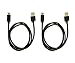 2-Pack USB Type C (USB-C) to USB 2.0 Type A Charge and Sync Cable for LG V30, G6, Google Pixel XL, Moto Z2 Play Force, Sony Xperia XZ, HTC U11 and Type-C Phone (2X Black 1M)