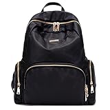 Toupons Waterproof Lightweight Nylon Bookbags Backpacks for Girls (Black-3)