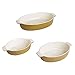 Bakeware Set, Krokori Baking Pan Ceramic Glaze Baking Dishes for Cooking, Kitchen, Cake Dinner, Banquet and Daily Use - (Random Color, Oval of 3-Pieces)