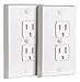 Ziz Home Universal Electric Outlet Cover - Self Closing Baby Proofing Kit - Tamper Proof Child Safety Wall Socket Plug - Durable ABS Plastic - Best House Protection Kit (2 Pack)