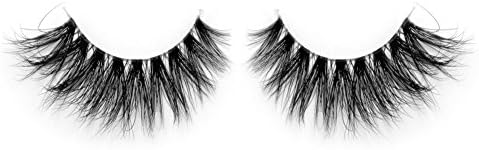 Lunamoon Invisible Transparent Band 3D Mink Fur Fake Eyelashes Women's Makeup False Lashes Hand-made Mink Lash 1 Pair Pack (TD17)