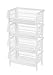 Jumbo Stacking Basket, 4 Pack, White