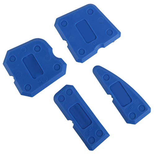 NiceButy 4PCS Caulking Tool Kit Joint Sealant Silicone Grout Remover Scraper Blue - Thumbnail 2