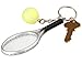 Tennis Racket Key Chain (Silver & Green) by Wise Will
