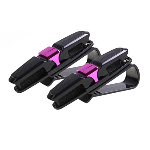 MChoice 2 Pack Glasses holders For Car Sun Visor FineGood Sunglasses Eyeglasses Mount