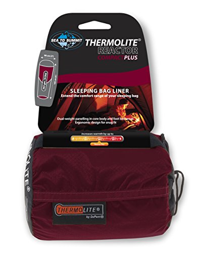 Sea to Summit Reactor Plus Compact Thermolite Mummy Liner (Black/Orange)